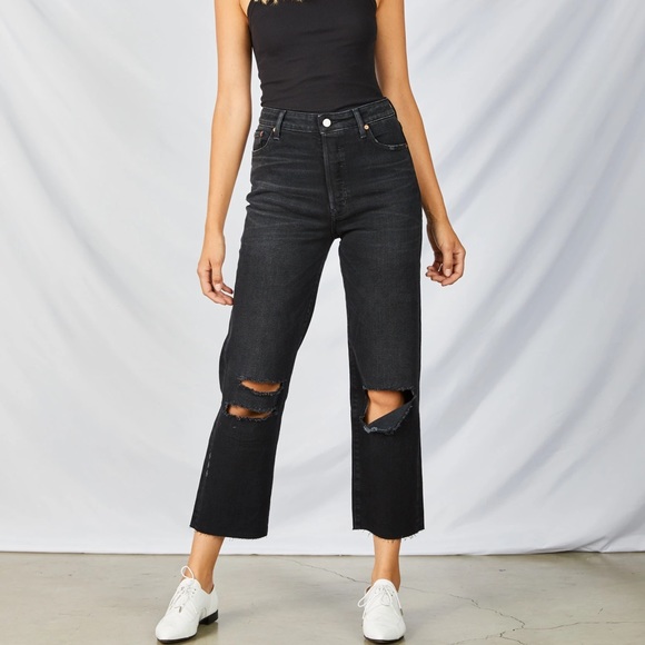Etica Denim - Etica Tyler Boy Straight Ankle Raw Hem Jeans